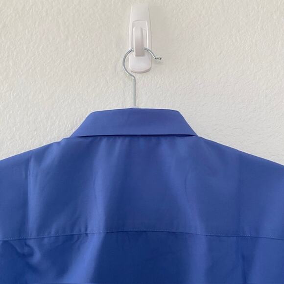 Coofandy Button-Up Shirt Men's Medium Short Sleeve Blue Work Casual NWT - Picture 5 of 7